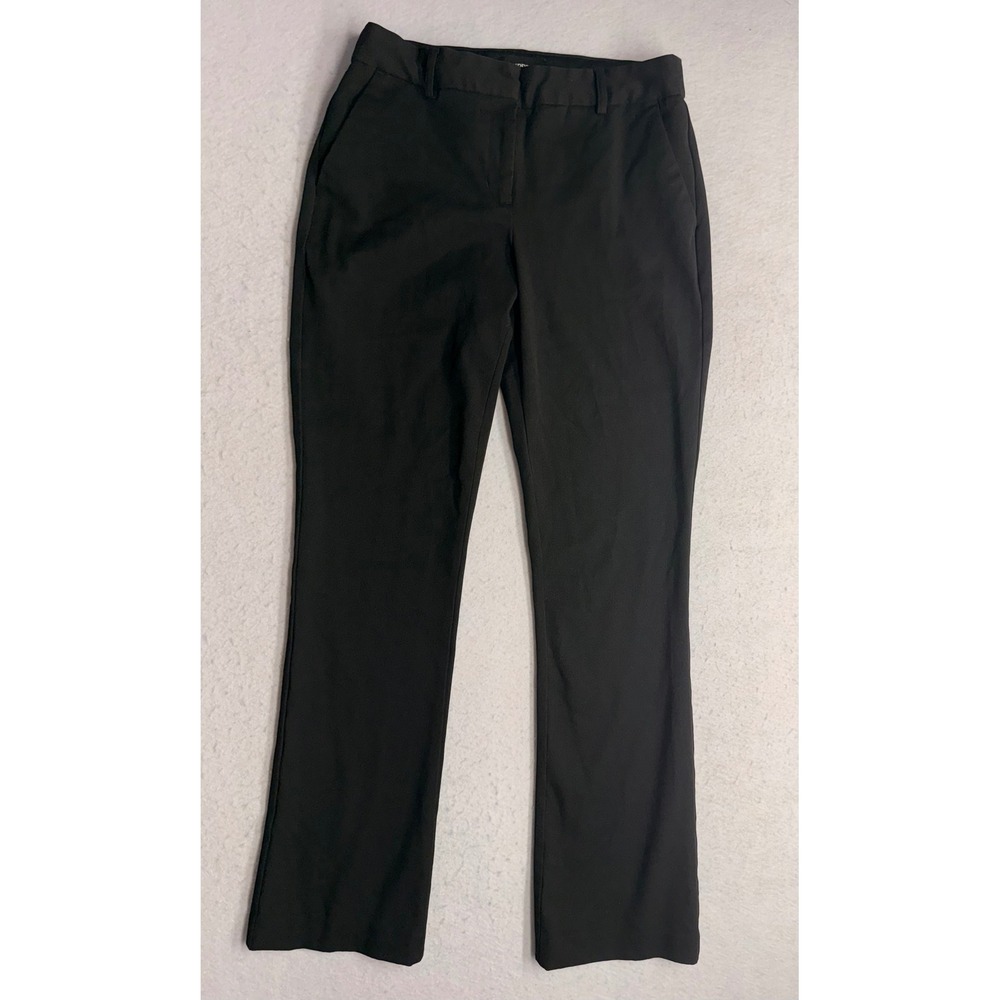 Express Columnist Barely Boot Mid Rise Black Stretch Dress Pants 6R